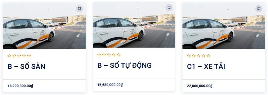 Các khóa học lái xe tại Trung tâm